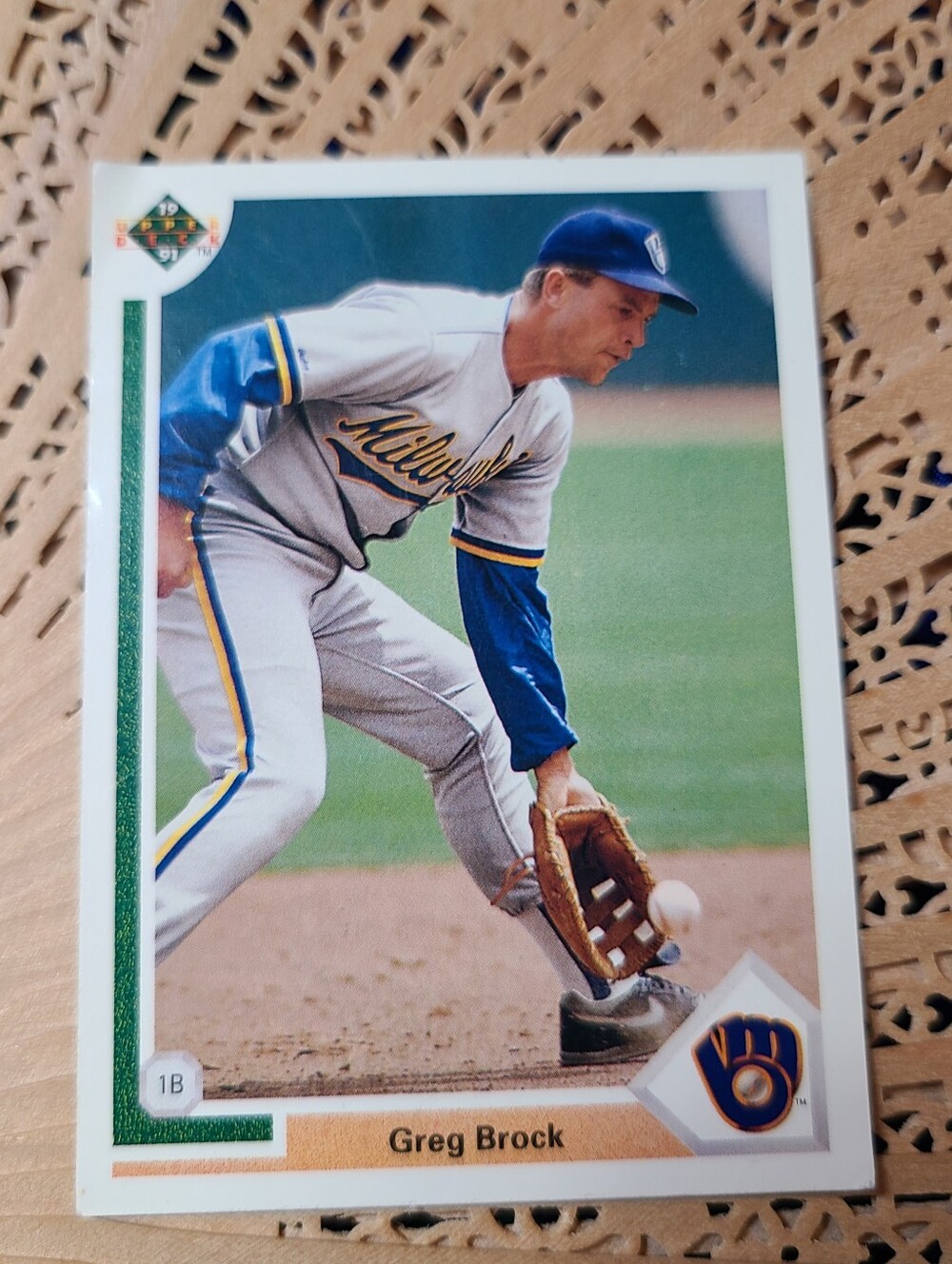 Greg Brock Baseball Trading Card - BREWERS